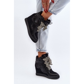 Zapatillas Mujer Cuña Negro Leoppa 6