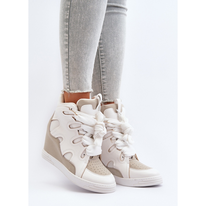 Zapatillas Mujer Cuña Blanco Leoppa 2 Zapatillas Mujer Cuña Blanco Leoppa 2