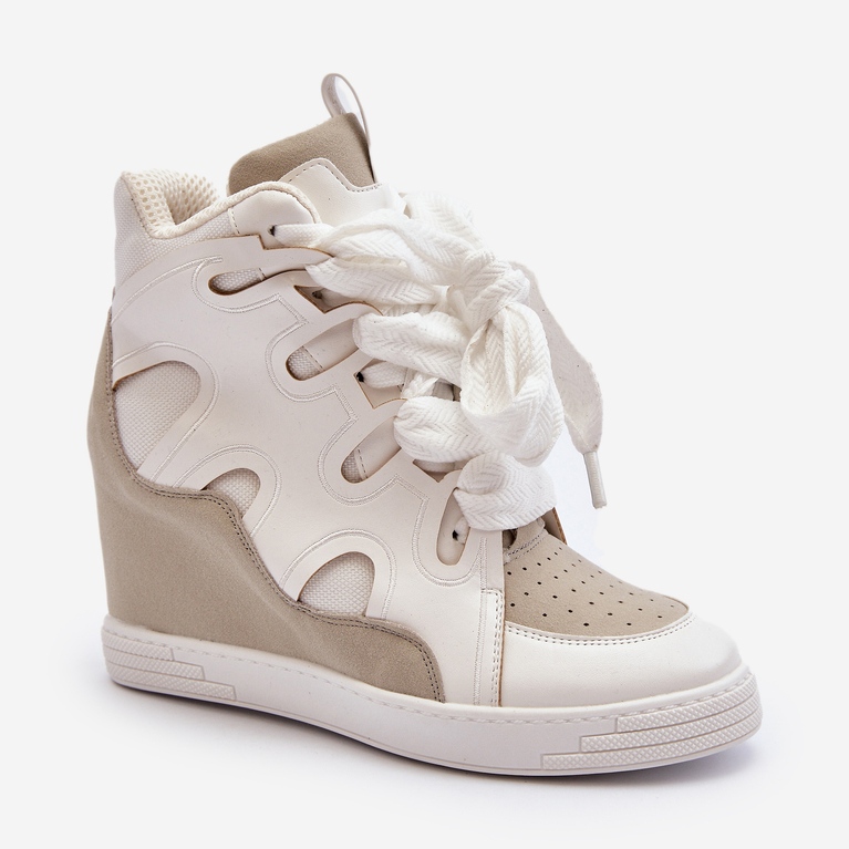Zapatillas Mujer Cuña Blanco Leoppa 1 Zapatillas Mujer Cuña Blanco Leoppa 1