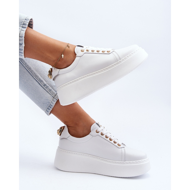 Zapatillas Mujer Piel Plataforma CheBello 4367 Blanco 2