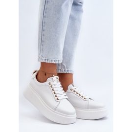 Zapatillas Mujer Piel Plataforma CheBello 4367 Blanco 6