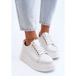 Zapatillas Mujer Piel Plataforma CheBello 4367 Blanco 10