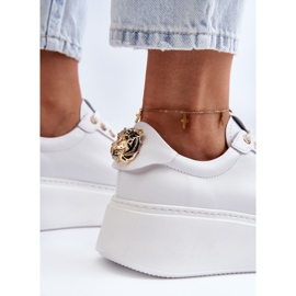 Zapatillas Mujer Piel Plataforma CheBello 4367 Blanco 12