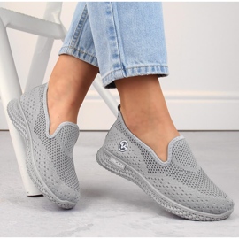 Deportivas slip-on de mujer gris Vinceza 34602 1 Deportivas slip-on de mujer gris Vinceza 34602 1