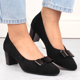 Zapatos tacón mujer ante calado negro Vinceza 58255 3