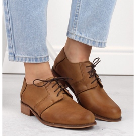 Zapatos con cordones para mujer en piel marrón de Dolce Pietro 2