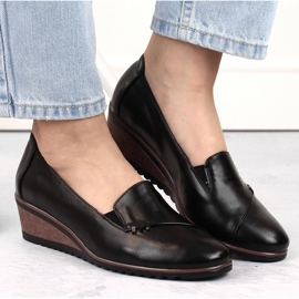 Zapatos cuña slip-on mujer negros Potocki SZ12345 3