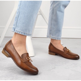 Zapatos de mujer marrones de tacón bajo Potocki SZ12379 marrón 2