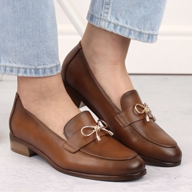 Zapatos de mujer marrones de tacón bajo Potocki SZ12379 marrón 3