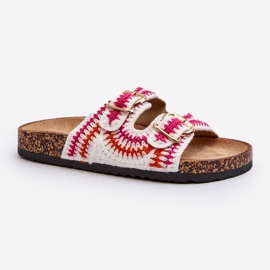 Chanclas de Mujer con Suela de Corcho, Blanco Fannea 1