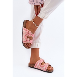 Chanclas de mujer con suela de corcho, Rosa Fannea rosado 6