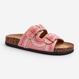 Chanclas de mujer con suela de corcho, Rosa Fannea 1
