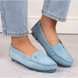 Mocasines mujer piel azul Filippo 8