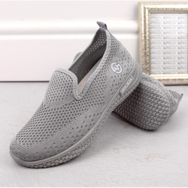 Deportivas slip-on de mujer gris Vinceza 34602 6