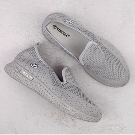 Deportivas slip-on de mujer gris Vinceza 34602 7