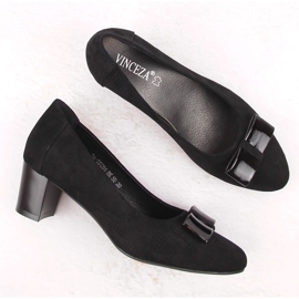 Zapatos tacón mujer ante calado negro Vinceza 58255 6