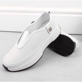 Zapatos deportivos sin cordones para mujer, cómodos, de piel, blanco, T.Sokolski 456 7