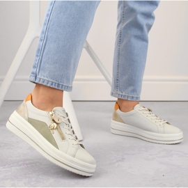 Deportivas mujer cómodas piel beige Remonte D1C01-81 8