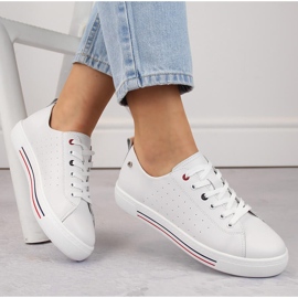 Deportivas mujer Filippo DP6029 piel blanca blanco 1