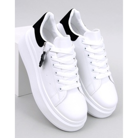 Liezel Zapatillas cuña BLANCO/NEGRO con colgante 5