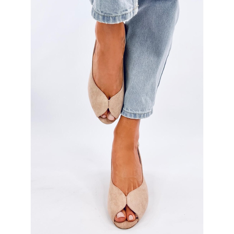 Sandalia tacón Venus Khaki beige 1