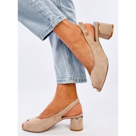 Sandalia tacón Venus Khaki beige 3