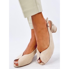 Venus Sandalias tacón beige 2