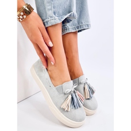 Zapatillas Salma Grey con flecos gris 5