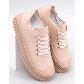 Zapatillas Pratt caqui con plataforma beige 1