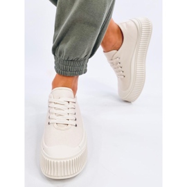 Pratt Zapatillas plataforma beige 2