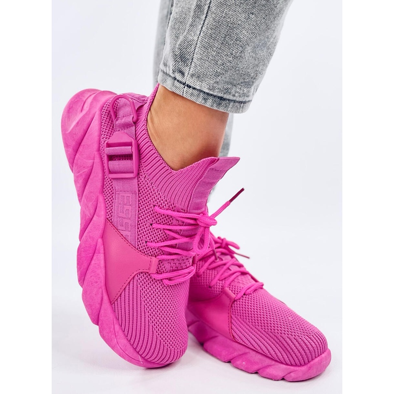 Zapatillas tipo calcetín Wades fucsia rosado 1
