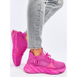 Zapatillas tipo calcetín Wades fucsia rosado 2