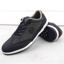 Zapatillas deportivas cómodas sin cordones para hombre, azul marino Bugatti NN153404 2