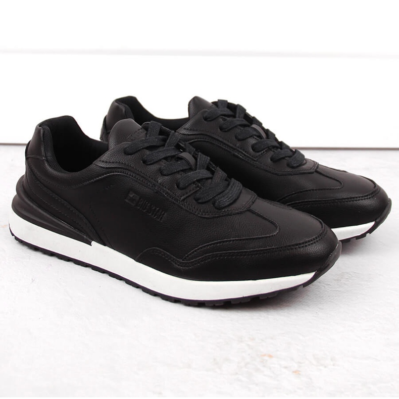 Zapatos deportivos hombre piel negros Big Star NN174287 1