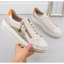 Deportivas mujer cómodas piel beige Remonte D1C01-81 10