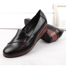 Zapatos cuña slip-on mujer negros Potocki SZ12345 6