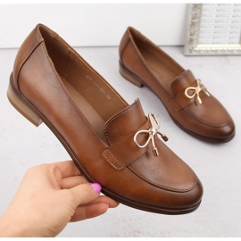 Zapatos de mujer marrones de tacón bajo Potocki SZ12379 marrón 4