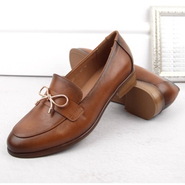 Zapatos de mujer marrones de tacón bajo Potocki SZ12379 marrón 6