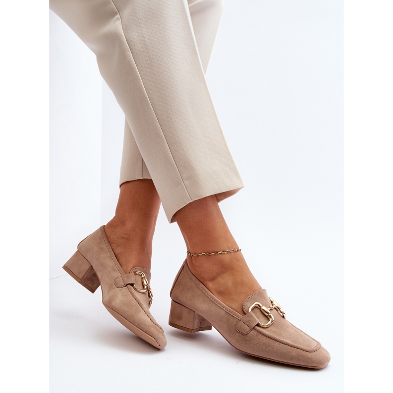 Salón Tacón Bloque Beige Con Decoración Dolvira 1