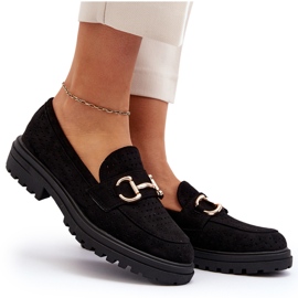 Mocasines Mujer Calados Con Adorno, Negro Talesse 11