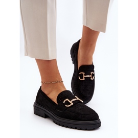 Mocasines Mujer Calados Con Adorno, Negro Talesse 7