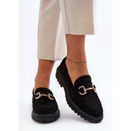 Mocasines Mujer Calados Con Adorno, Negro Talesse 10