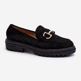 Mocasines Mujer Calados Con Adorno, Negro Talesse 3