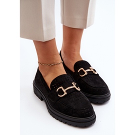 Mocasines Mujer Calados Con Adorno, Negro Talesse 8