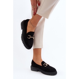 Mocasines Mujer Calados Con Adorno, Negro Talesse 9