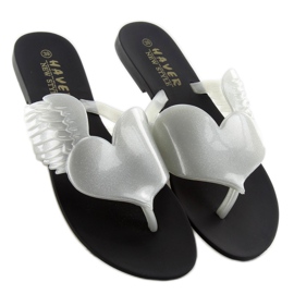 Meliski Flying heart KM116 NEGRO/PLATA blanco 2 Meliski Flying heart KM116 NEGRO/PLATA blanco 2