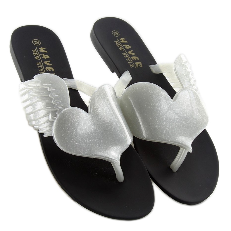 Meliski Flying heart KM116 NEGRO/PLATA blanco 2 Meliski Flying heart KM116 NEGRO/PLATA blanco 2