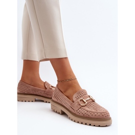 Mocasines Mujer Calados Con Decoración, Rosa Talesse rosado 6