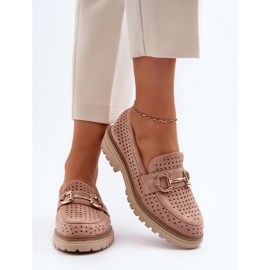 Mocasines Mujer Calados Con Decoración, Rosa Talesse rosado 7