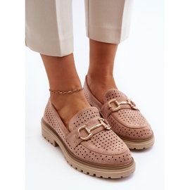 Mocasines Mujer Calados Con Decoración, Rosa Talesse rosado 8